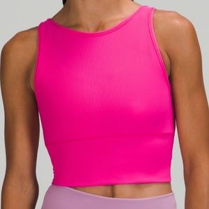LULUEMON sonic pink power pivot tank. size 4. WORN ONCE